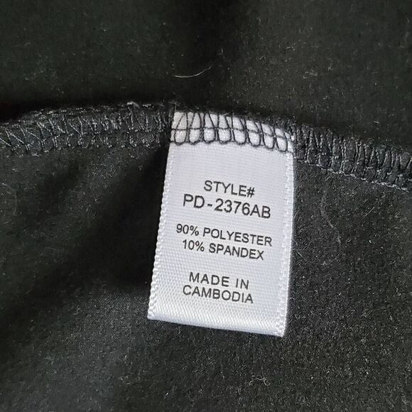 Zenana Black Faux Wrap Midi Dress Size XL Short Sleeve Stretch Knit Pullover - Picture 4 of 5